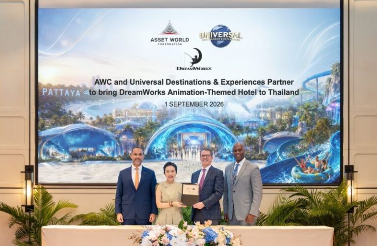 AWC ผนึก Universal Destinations & Experiences เตรียมเปิดตัวโรงแรม ธีม DreamWorks Animation แห่งแรกของไทย ที่โครงการแฟลกชิป Aquatique พัทยา